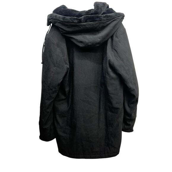 Marlo Artic Warmth Faux fur Black Jacket SZ XL - Picture 9 of 12